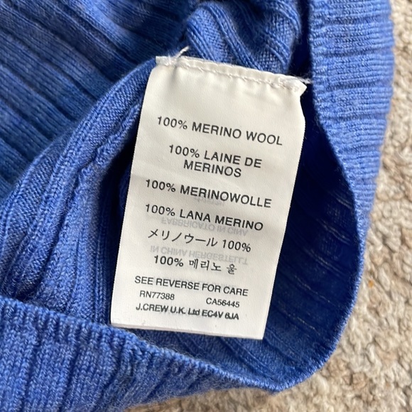 JCREW Marino wool ribbed sweater size 0 - Picture 3 of 4